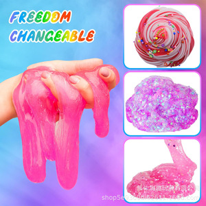Nouveau kit de slime éducatif DIY en pâte à <span class=keywords><strong>modeler</strong></span> avec 12 couleurs, poudre de paillettes élastiques et outils de modelage - Cadeau unisexe pour les enfants de 5 ans et plus, en boîtes - Product Image 1