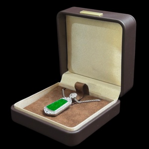 Colgante de Jadeíta Birmana Natural de Grado A, Colgante Rectangular de Jadeíta Birmana, Colgante de Jadeíta para Mujer, Regalo (Con Certificado NGTC) - Product Image 5