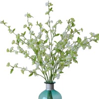 Accessoires de photographie en plastique classiques pour la décoration intérieure, saule enneigé artificiel à 5 branches, accessoires de mariage réutilisables, vente en gros
