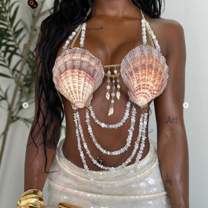 Sẵn Sàng Để Tàu Sang Trọng Quần Áo Câu Lạc Bộ Bên Mặc Áo Ngực Sexy Phụ Nữ Tank Tops <span class=keywords><strong>Shell</strong></span> Với Chuỗi - Product Image 1