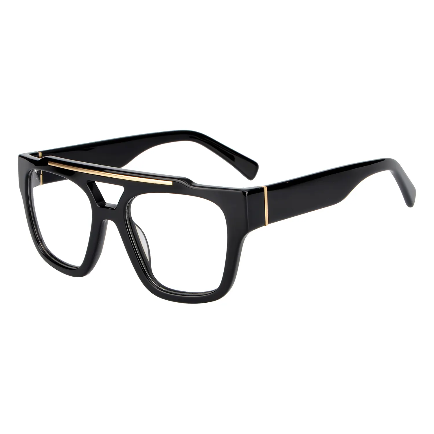 Joysee 2024 Novo LT1176 Óculos de acetato de luxo High End Moda Ponte Dupla Óptica de acetato grosso Moda Óculos