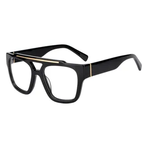 조이시 2024 새로운 LT1176 하이 엔드 럭셔리 아세테이트 안경 패션 더블 브리지 두꺼운 아세테이트 광학 프레임 패션 안경