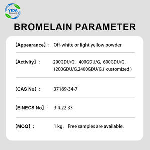 고순도 Bromelain 효소 분말 1200 GDU/g 항염증제 산업 효소를위한 천연 파인애플 추출물 보충제 - Product Image 3