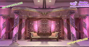 มณฑปแต่งงานคริสตัลลายดอกบัวแบบอินเดียใต้ & เวทีแต่งงานคริสตัลรุ่นล่าสุด มณฑปแต่งงานคริสตัลสุดพิเศษ มณฑปแต่งงานคริสตัลตกแต่งสุดหรู สหรัฐอเมริกา - Product Image 4