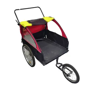 Rimorchio per bici per bambini leggero all'aperto rimorchio per bambini in acciaio Deluxe pieghevole per riporre