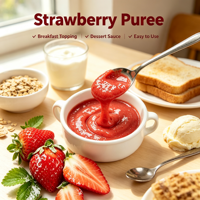 Lotlong Premium Natuurlijke Heldere Rode Aardbeienpuree op Maat Gemaakt voor Fruitthee & Smoothie Shops