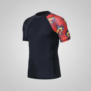 Protección Solar de manga corta para hombre, protector contra sarpullido para surfear, diseño personalizado - Product Image 1