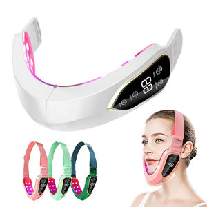 Sangle de massage électrique amincissante pour le visage, 12 modes, ceinture sculptante V-Face anti-cellulite pour la mâchoire, appareil de lifting facial LED pour femmes - Product Image 1