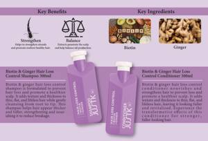 Shampooing et revitalisant JUSTK à la kératine et au collagène pour cheveux abîmés, chaînes de supermarchés, réparation protéique, shampooing à base de plantes, ensemble de soins capillaires - Product Image 4