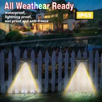 Lampe solaire LED extérieure étanche IP65 pour clôture et mur, idéale pour jardin et porte d'entrée, avec capteur de lumière haute luminosité et contrôle de la luminosité réglable