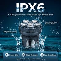 DOODA en STOCK Rasoir Électrique Étanche IPX6 USB Lisse 6D Flottant pour Tête Chauve et Visage, Tondeuse Corporelle à Lame Magnétique avec 2 Vitesses