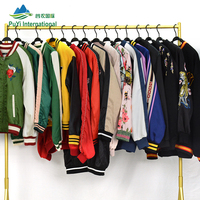 Jaket Baseball Pria Berkualitas Tinggi Gaya Sekolah, Pakaian Bekas Bale Fungsional, Jaket Pria Second Hand Dengan Kantong