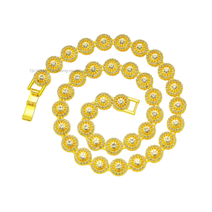 Full Rock Sugar Necklace Men's Cool Band <b>Cuban</b> <b>Chain</b> Necklace Tanjing Fashion Lijing Necklace - Product Image 1