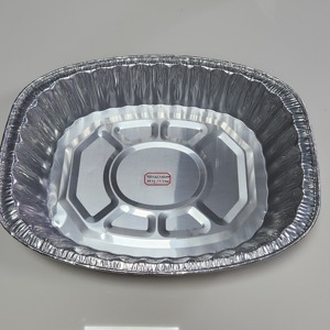 Nhiệm Vụ Nặng Nề 18 Inch Hình thuôn Dài 17lb Nhôm Bền Foil Rang Thổ Nhĩ Kỳ <span class=keywords><strong>Pan</strong></span> Với 458X355X83Mm Thân Thiện Với Môi Nhôm Container - Product Image 3