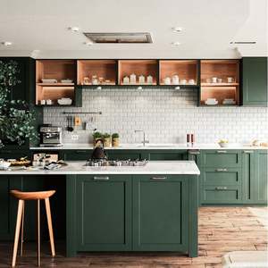 Custom High-End Modern Kitchen <b>Cabinets</b> | Custom Shaker Design with Island | Solid Wood / Plywood / Particle Board Material - Product Image 5