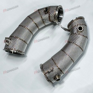 2.99"-3.5" OEM Heat Shield Reducing Exhaust Downpipes Exhaust Pipes for BMW F90 M5 S63B44B 4.4T 2018-2021 - Product Image 5