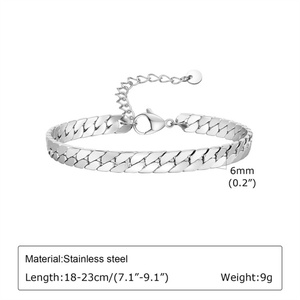 Fashion Fine Jewelry Link Chain Bracelet <b>Mens</b> Stainless Steel Cubans Chain Bracelet for Wedding Trendy Punk Style Unisex - Product Image 6
