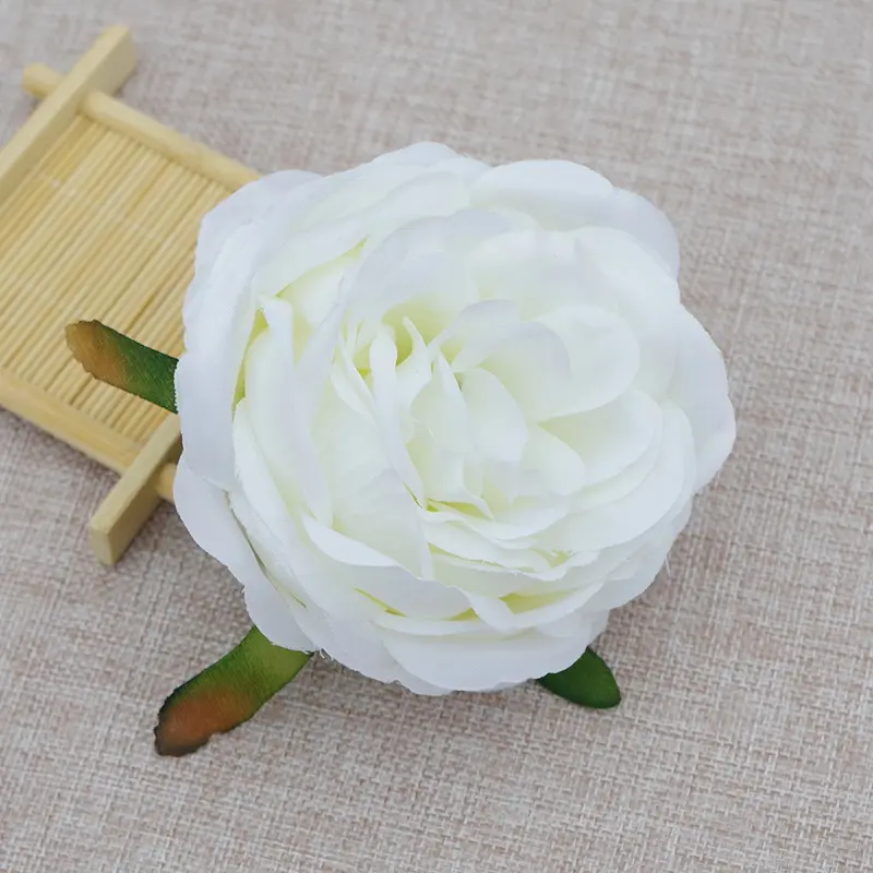 Wholesale Price 9 cm Artificial Silk Rose Heads Flowers For Flower Panel DIY And Decoration
