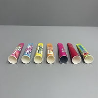 Tube d'emballage en papier kraft personnalisé de 110 ml pour gelée, crème glacée, bâtonnets glacés, Calippo, avec couvercle anti-fuite et design imprimé