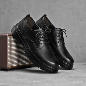 Zapatos Oxford de Cuero Genuino para Hombre, con Punta Redonda y Cordones, Suela de Goma Antideslizante, para Todas las Temporadas, Oficina y Carrera - Product Image 4