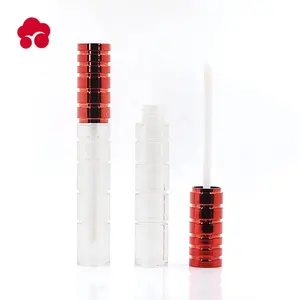 10ml Shining Red Round Form Lip gloss Tube mit Kosmetik verpackung