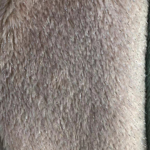 Pelliccia di coniglio finto in poliestere artificiale stile moda con tessuto di peluche in filo d'argento per giocattoli - Product Image 2