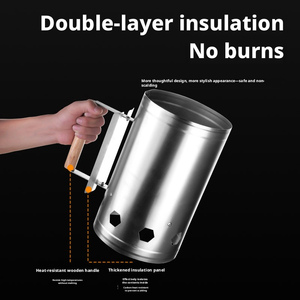 Allume-charbon portable pour <span class=keywords><strong>barbecue</strong></span>, allumeur de charbon de bois pour camping en extérieur, ustensile de cuisson pour <span class=keywords><strong>barbecue</strong></span> - Product Image 3