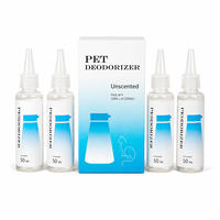 Spray désodorisant pour animaux de compagnie 50ml 90ml 200ml Sans parfum Éliminateur d'odeurs avec eau déionisée et nano-zinc pour chats et chiens