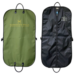 Haute qualité Oxford hommes sac de vêtement Durable costume veste sac à poussière avec logo de broderie sac de couverture anti-poussière pliant avec poignée en PU - Product Image 4