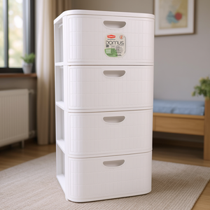 Cassettiera salvaspazio 4C (40x40x80cm) DOMUS HOME COLLECTION Blanc 90100 - Product Image 3