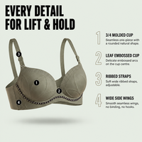 Soutien-gorge push-up côtelé Arc avec double rangée de strass, bande de maintien large, sans armatures, bretelles larges, soutien-gorge personnalisé pour femme