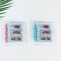 $1000 Savings Challenge Geld Budget Binder Klares PVC-Ringbuch mit Geld umschlägen und Aufklebern