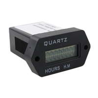 Compteur d'heures numérique LCD 6-36V DC/AC, minuterie d'accumulation réinitialisable, compteur 999999,59H, compteur d'heures en plastique pour véhicule/bateau/camion