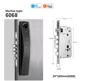Serrure de porte intelligente Zemismart Tuya WiFi avec reconnaissance faciale 3D, 6 modes de déverrouillage, caméra HD, appel vidéo <span class=keywords><strong>en</strong></span> <span class=keywords><strong>direct</strong></span>, empreinte digitale, mot de passe - Product Image 4