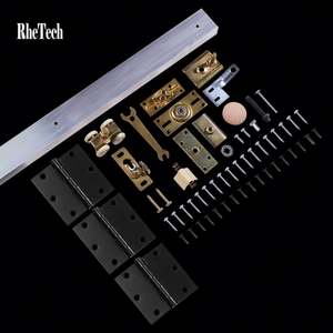 WEKIS Durable Bifold Pocket Door Hardware <b>Kit</b> Steel Reinforced Wood Framing with Hidden Sliding Track Easy Installation Screw - Product Image 2