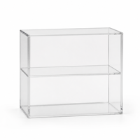 Caja de Exhibición Acrílica Transparente Personalizada con Frente Abierto, Divisores Fijos, Impresión UV de Logotipo, Organizador para Minoristas OEM