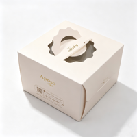 Boîte à gâteau en papier de luxe personnalisée, boîte d'emballage en carton pour gâteaux avec fenêtre, pour boulangerie, desserts, vente en gros