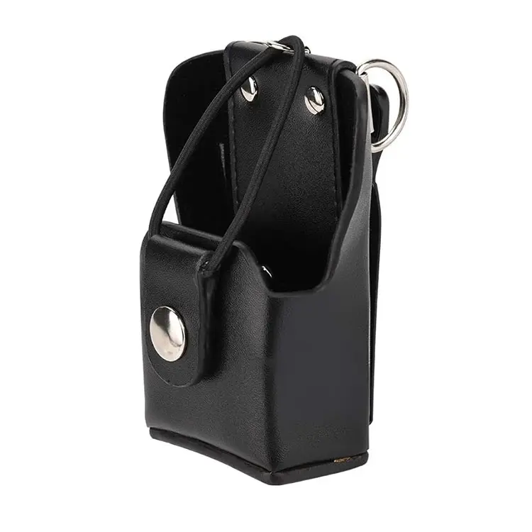 Duurzame Lederen Hoes Draaghouder Holster Voor Motorola Gp328plus/Gp338plug/Gp344/Gp388 Walkie Talkie Radio