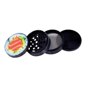 Yaratıcı Tasarım Hamburgerler <span class=keywords><strong>Burger</strong></span> Tam Baskılı 4 Parçalı Çinko Ot Öğütücü Sigara Aksesuarları Metal Öğütücüler Ezici - Product Image 2