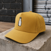 Casquette de golf 5 panneaux personnalisable avec broderie OEM, faible MOQ, en coton premium, avec corde, boucle réglable, style rétro, unisexe