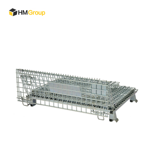 Công nghiệp kho bền dễ dàng lắp ráp gấp lưu trữ Stack mạ kẽm kim loại thép dây sắt Container - Product Image 3