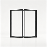Ventana de Aluminio con Marco Delgado y Rotura de Puente Térmico, Doble Acristalamiento de Vidrio Bajo Emisivo, Ahorro Energético, de Piso a Techo, Tamaño Personalizado, Abatible
