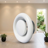 Hotte de ventilation ronde réglable de 6 pouces à surface métallique épaissie et peinture cuite, à prix abordable