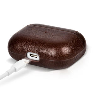 Étui pour AirPods en cuir PU avec porte-clés et lumière LED pour Apple AirPods 2 et Airpod 1 2 3 4 Pro 1 2, compatible avec la charge sans fil - Product Image 2