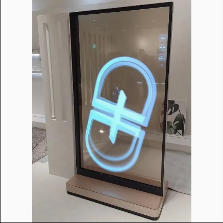77inch Transparent OLED TV Full Screen 4K HD OLED Transparent Smart Floor Standing Digital Signage Kiosk