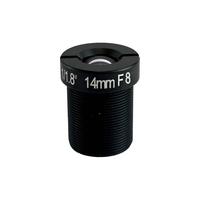 Objectif M12 à monture S de 14 mm, 6 MP, 1/1,8 pouce, F5.6 F7 F8 F11, petite ouverture, faible distorsion pour vision stéréo 3D