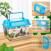 Terrarium Portable Industriel Transparent pour Reptiles – Transporteur en Plastique avec Fonction de Maintien de la Fraîcheur pour Petits Reptiles et Tarantules