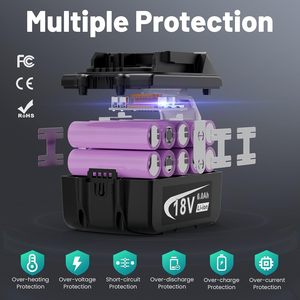 Thay thế cho 18 V Pin tương thích với 18 Volt bl1860b bl1850b bl1840b bl1830b bl1815b Pin - Product Image 3