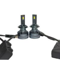 Ampoule de phare LED T16 80W H7, refroidissement par double tube en cuivre usiné CNC, 6000K haute luminosité, kit de conversion de phare automobile