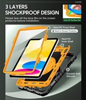 Housse de tablette robuste avec logo personnalisé, support rotatif à 360 degrés, étui robuste pour iPad 10e génération 10,9 A16 11e génération OEM ODM